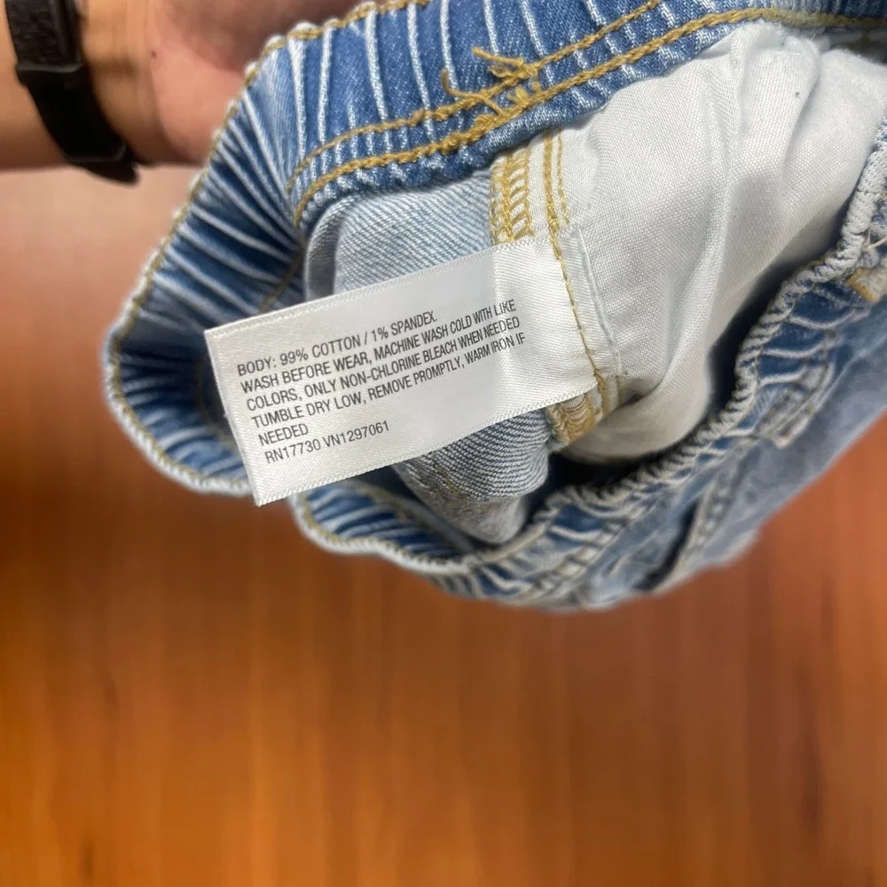Cat & Jack Toddler 3T Outfit Set Striped Lemon T-Shirt and Denim Shorts NWT